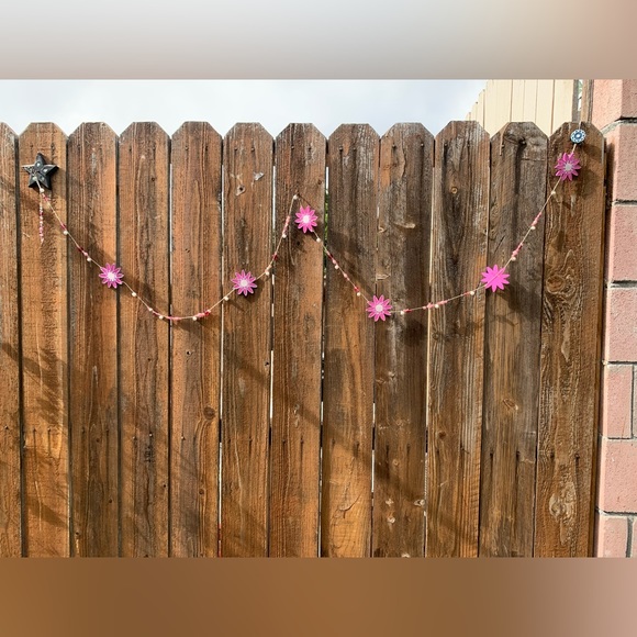 Pink Flower Beaded 84” Garland Strand - Picture 9 of 12